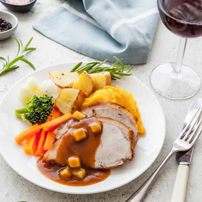 Pork Roast Curried Prawns